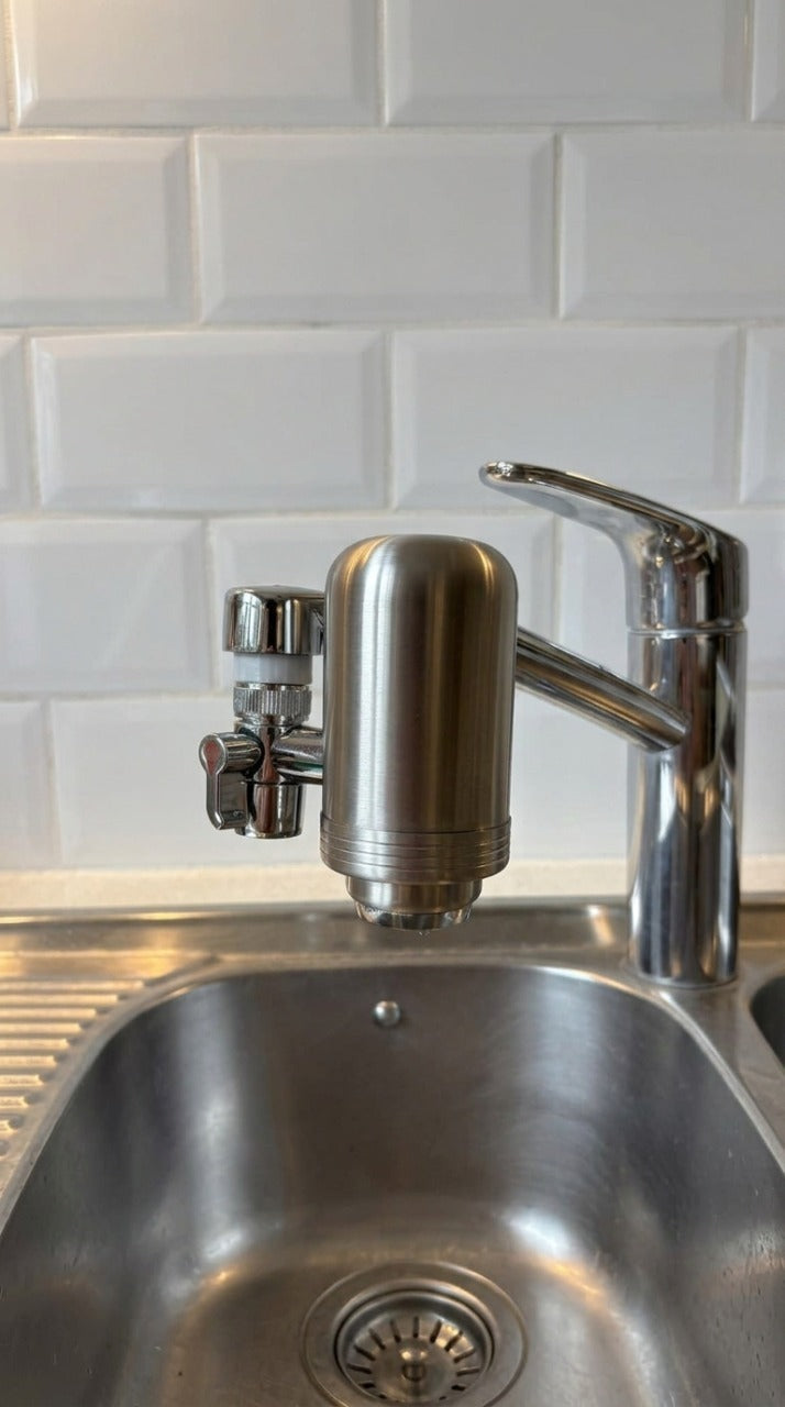 T2 Stainless Steel Tap Water Filter — NSF Certified Activated Carbon